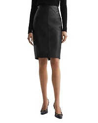 Raya Leather Pencil Skirt