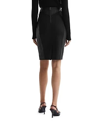 Raya Leather Pencil Skirt