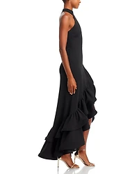 Racerback Ruffle Hem Gown - Exclusive