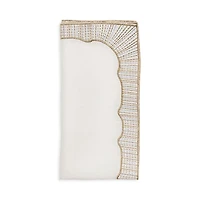Frame Napkin in White, Gold & Silver