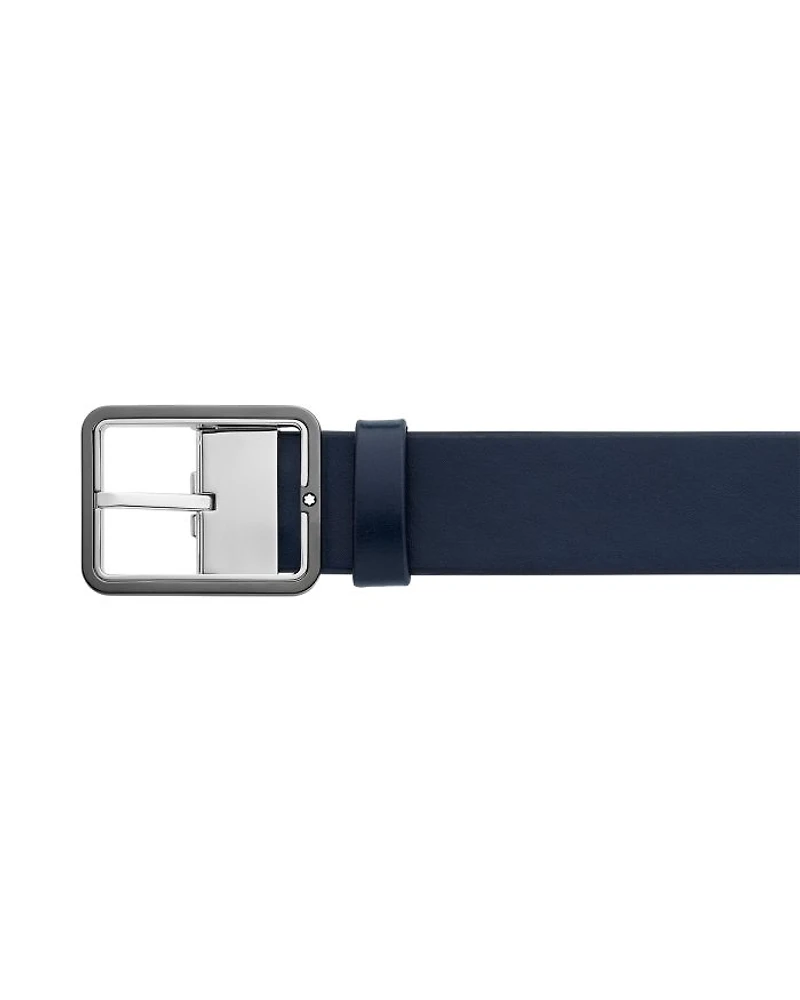 Men's Gray Leather Belt
