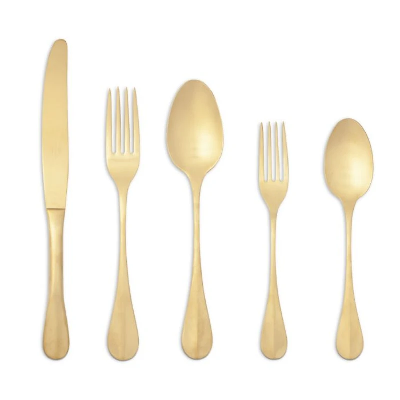 Nau PVD Gold 5 Piece Place Setting