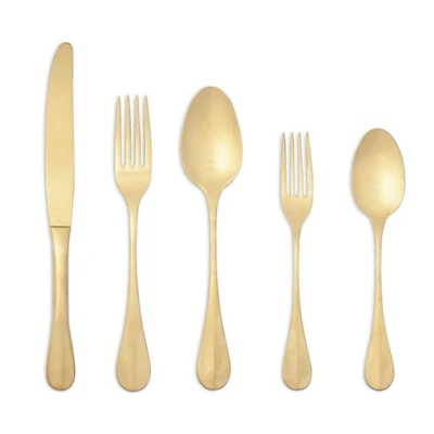 Nau PVD Gold 5 Piece Place Setting