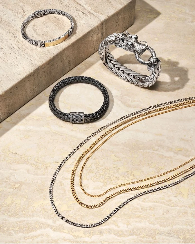 18K Yellow Gold Classic Curb Thin Chain Necklace, 22"