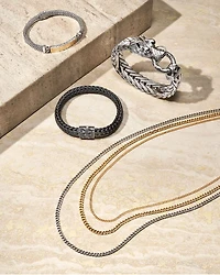 18K Yellow Gold Classic Curb Thin Chain Necklace, 22"