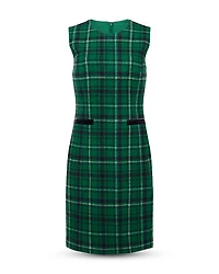 Margot Plaid Wool Sheath Dress