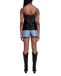 Leana Lace Trim Silk Camisole