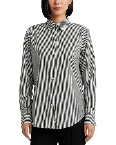 Striped Button Front Top