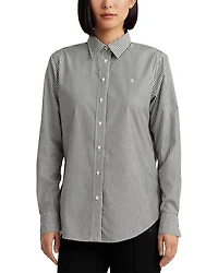 Striped Button Front Top