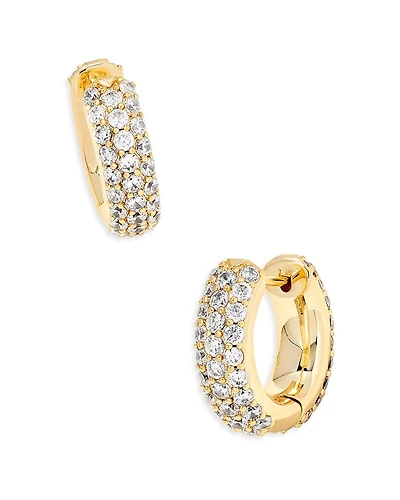 Mikki Pavé Huggie Hoop Earrings