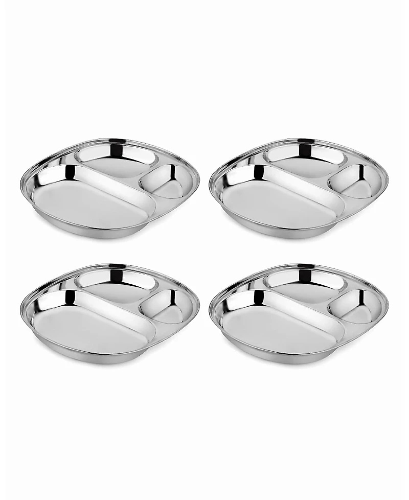 Ahimsa Unisex Balanced Bites Plates Pack of 4 - Ages 12 months+