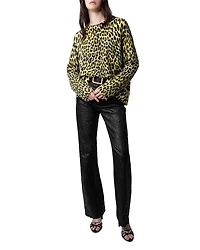 Markus Cashmere Leopard Print Sweater