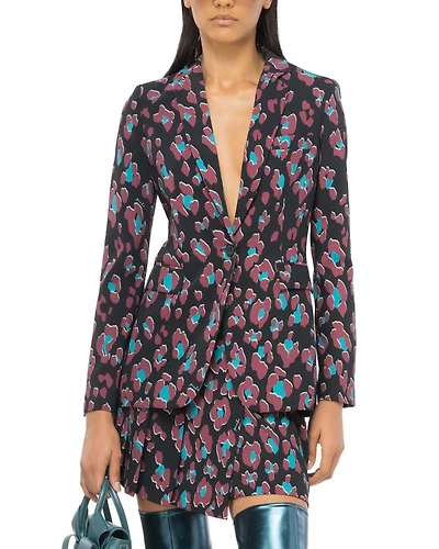 Grimilde Animal Print Slim Fit Cady Blazer