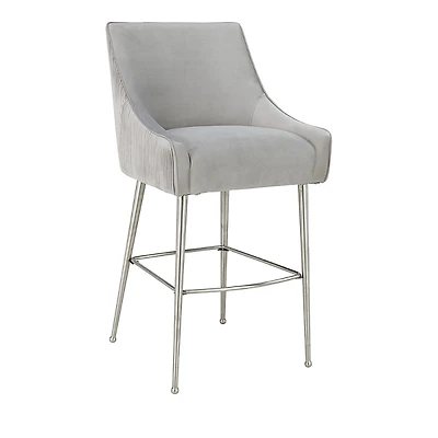 Tov Furniture Beatrix Pleated Velvet Bar Stool