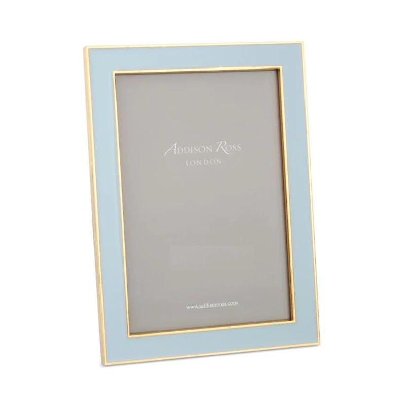 Powder Blue Enamel Picture Frame, 5" x 7"