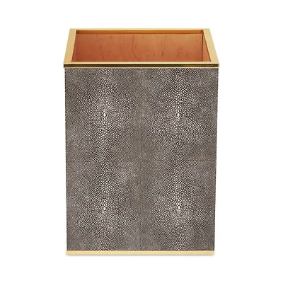Faux Shagreen Waste Basket