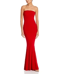 Norma Kamali Strapless Fishtail Gown