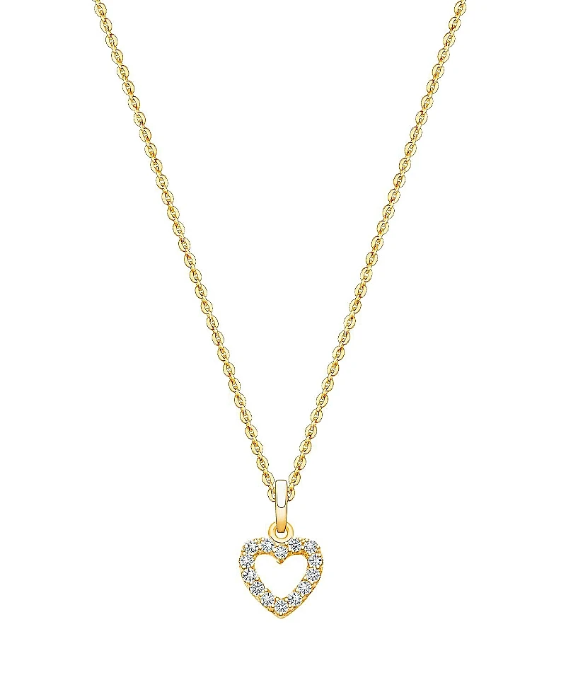 Tiny Blessings Children's 14K Gold Pure Splendor Diamond Heart Girls' 12-14 Necklace