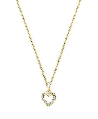 Tiny Blessings Children's 14K Gold Pure Splendor Diamond Heart Girls' 12-14 Necklace