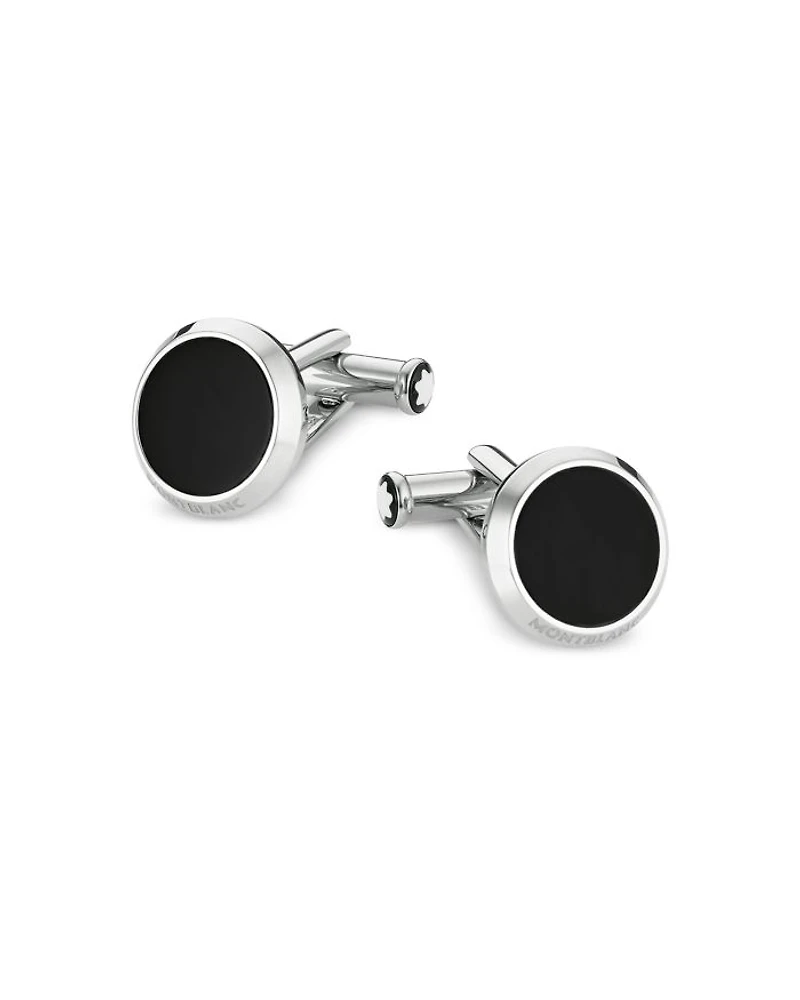 Meisterstück Onyx Inlay Round Cufflinks