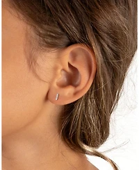 Girls' 14K Gold Pavé Bar Studs Screw Back Earrings - Baby, Little Kid, Big Kid