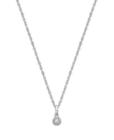 Tiny Blessings Girls' Sterling Silver tB Birthstone 13-14 Necklace - Children