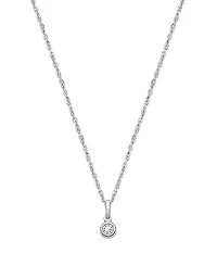 Tiny Blessings Girls' Sterling Silver tB Birthstone 13-14 Necklace - Children