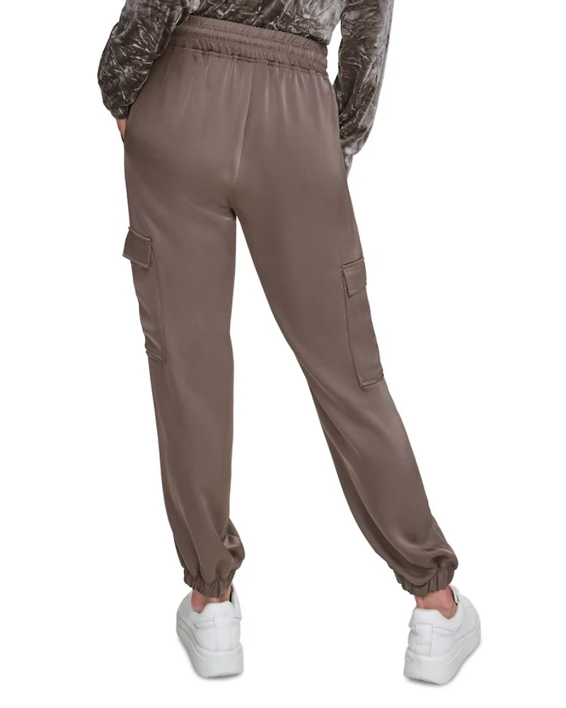 Satin Cargo Joggers