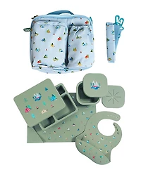 Austin Baby Co Unisex Silicone Mealtime Bundle and Lunch Bag - Ages 6 months +