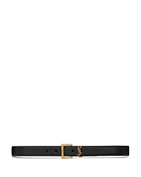 Cassandre Belt with Square Buckle Shiny Box Leather