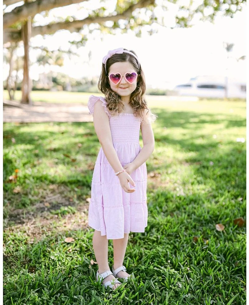 Girls' Palmer Pink Seersucker Bow Headband - Little Kid, Big Kid