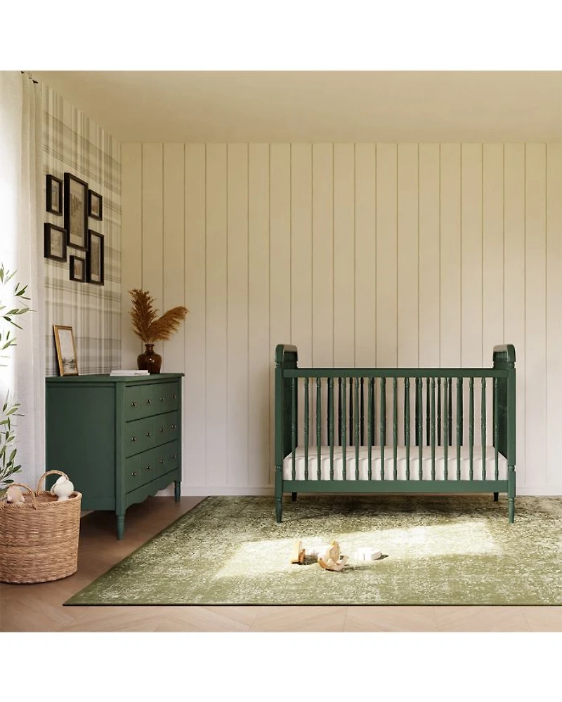 Liberty 3 1 Convertible Spindle Crib with Toddler Bed Conversion Kit