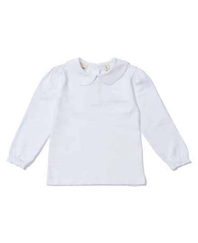 Girls White Peter Pan Collar Top - Baby, Little Kid, Big Kid