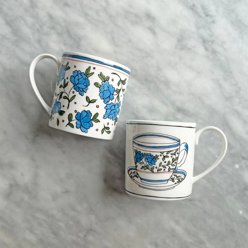 H. Bachelor Button Mug