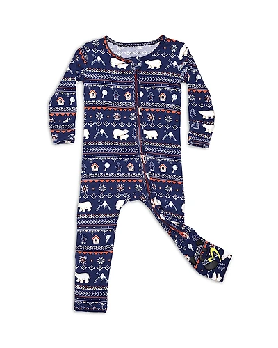 Bellabu Bear Unisex Polar Isle Print Convertible Footie - Baby