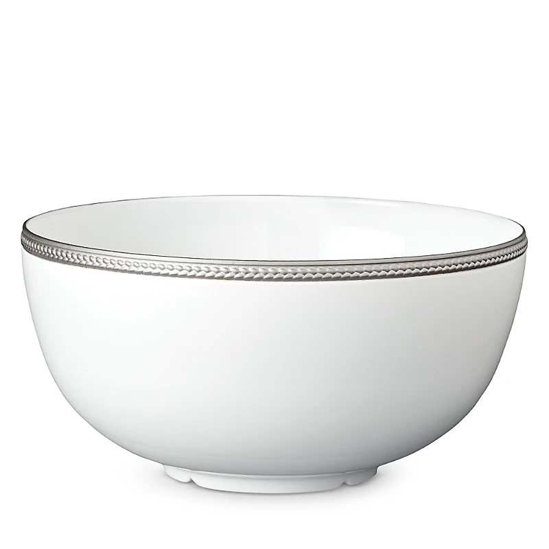 L'Objet Soie Tresse Platinum Serving Bowl
