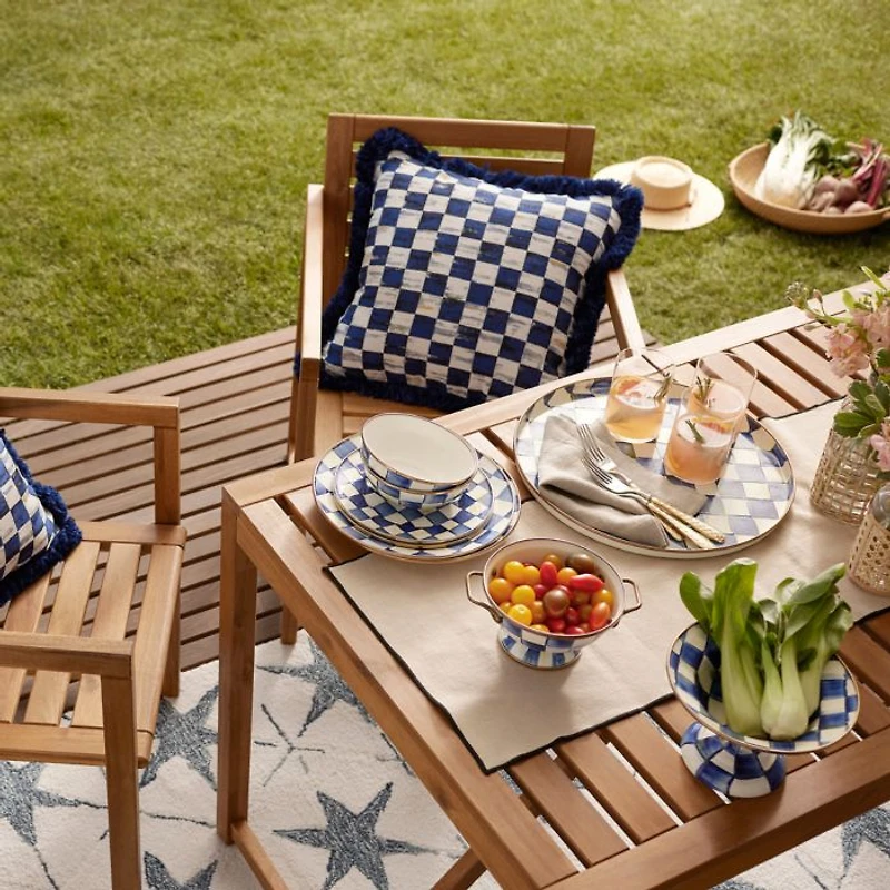 Royal Check Salad Plate