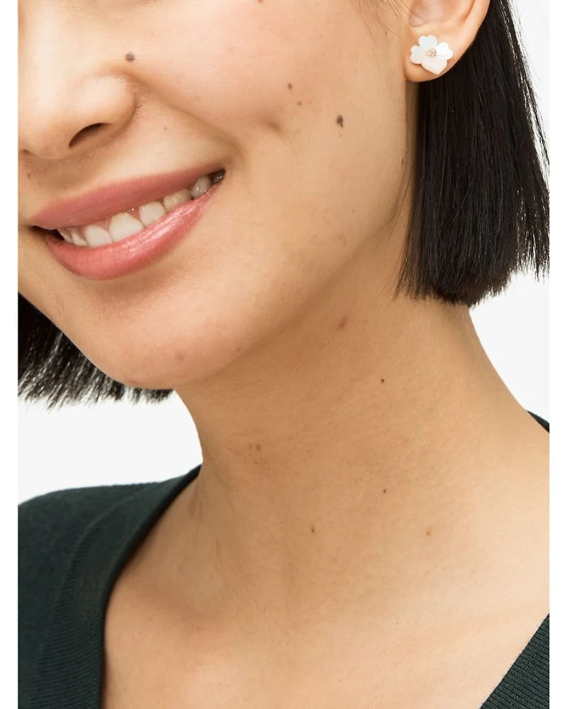 Precious Pansy Stud Earrings