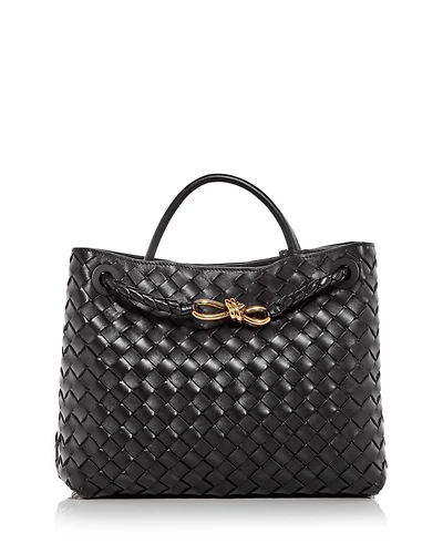 Medium Andiamo Intrecciato Leather Shoulder Bag