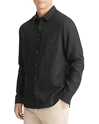 Vince Solid Linen Button Down Shirt