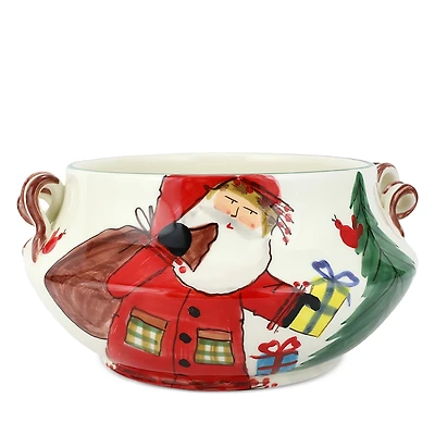Vietri Old St. Nick Cachepot with Gifts