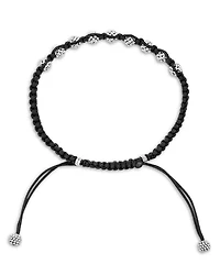Men's Sterling Silver Anthem Caviar Bead Macrame Bracelet