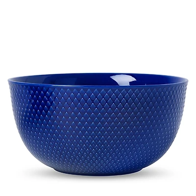 Rosendahl Lyngby Porcelain Rhombe Color Serving Bowl, Dark Blue