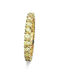 Matrix Yellow Crystal Stack Ring in Gold Tone