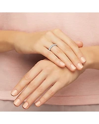 Rare Pavé Stack Ring Rhodium Plated