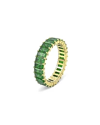 Swarovski Matrix Green Baguette Crystal Stack Ring