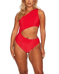 Beach Riot Celine One Shoulder Cutout One Piece Swimsuit