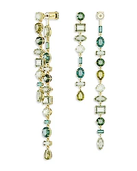 Swarovski Gema Multicolor Mixed Cut Linear Front to Back Earrings