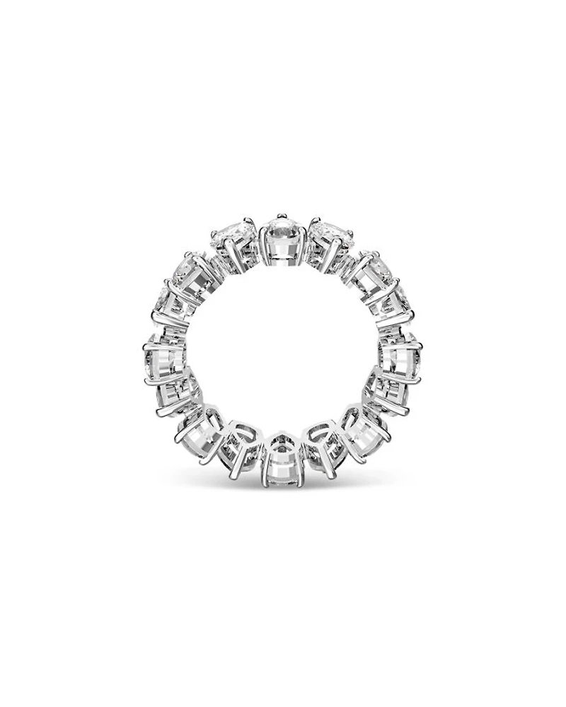 Matrix Pear Cut Ring in Rhodium Plated