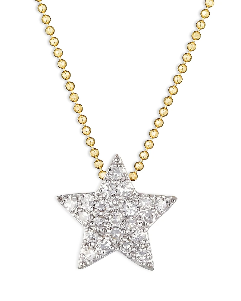 Phillips House 14K Yellow Gold & Rhodium Diamond Mini Star Infinity Necklace, 16-18